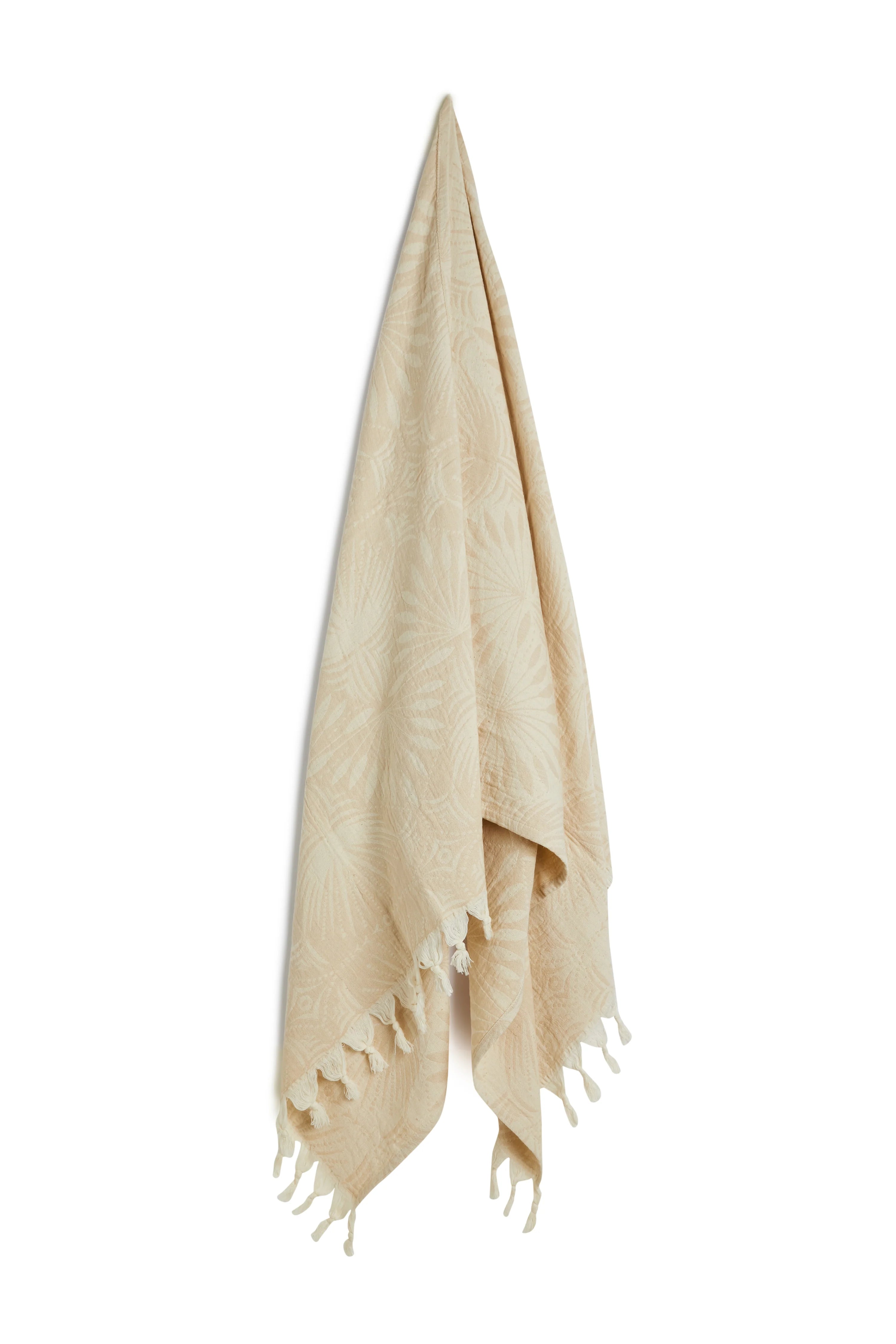 SALTY SHADOWS Frond Pattern Turkish Towel
