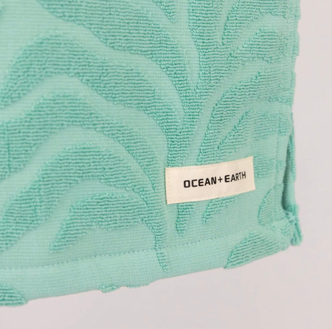 OCEAN + EARTH Ladies Drift Hooded Poncho- Peppermint