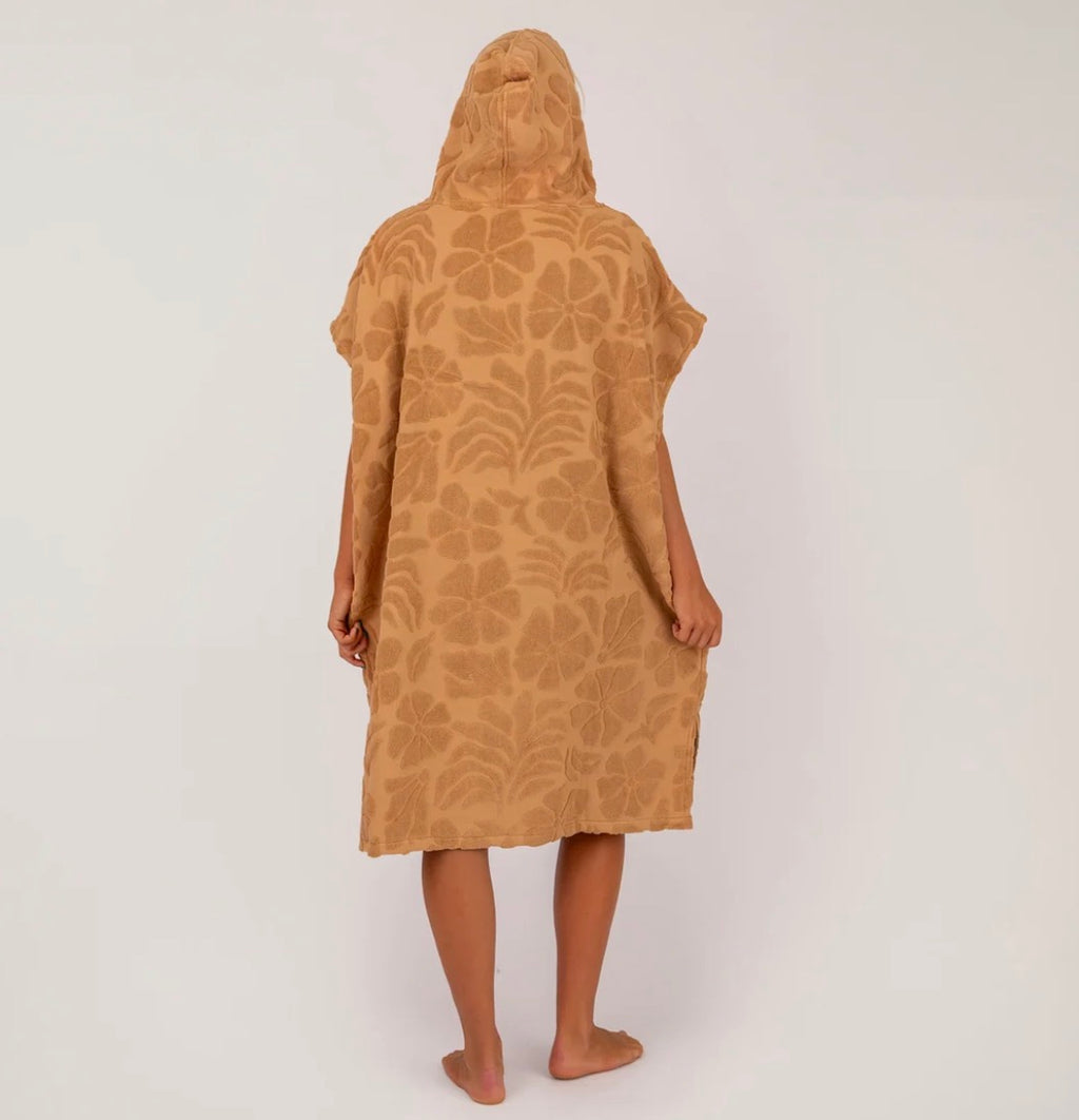 OCEAN + EARTH Ladies Drift Hooded Poncho- Dust