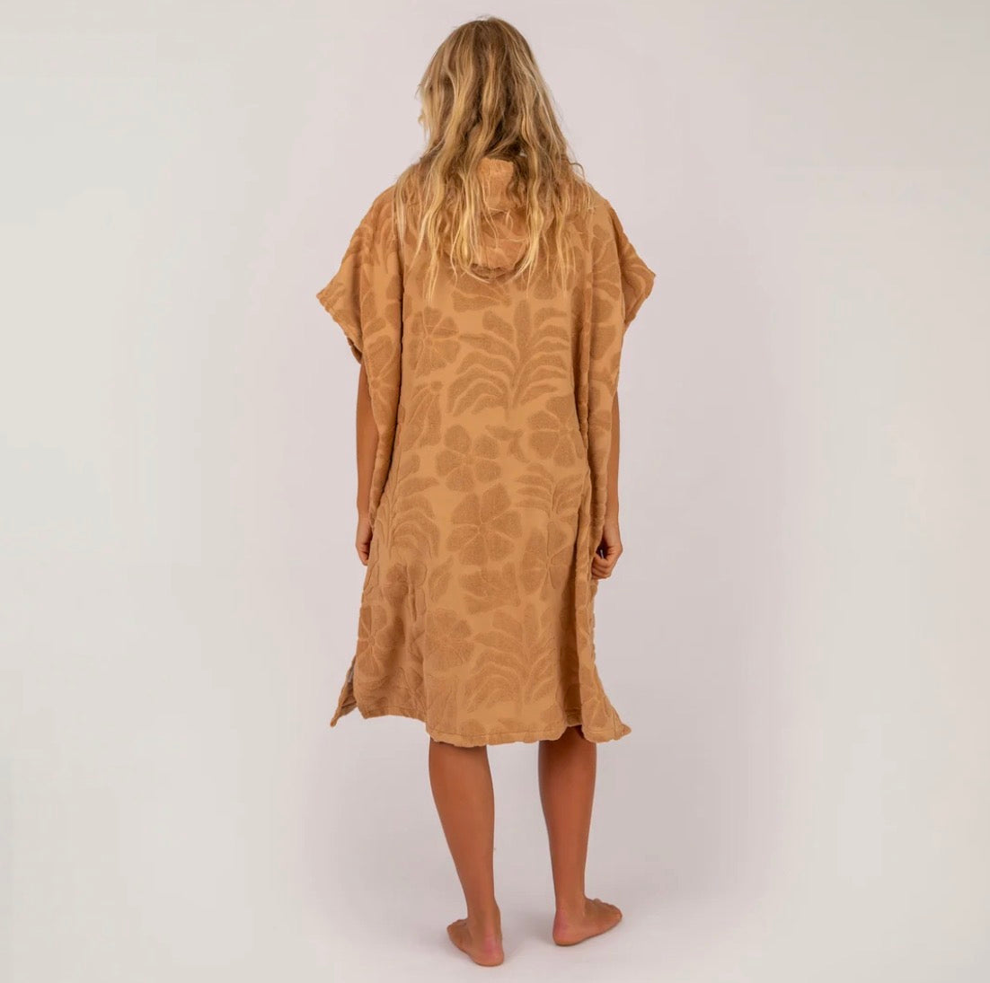 OCEAN + EARTH Ladies Drift Hooded Poncho- Dust