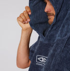 OCEAN + EARTH Mens Corp Hooded Poncho- Black