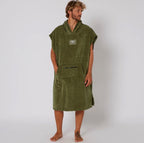 OCEAN + EARTH Mens Corp Hooded Poncho- Black