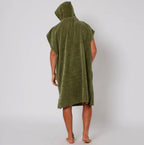 OCEAN + EARTH Mens Corp Hooded Poncho- Black