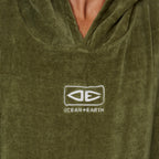 OCEAN + EARTH Mens Corp Hooded Poncho- Black