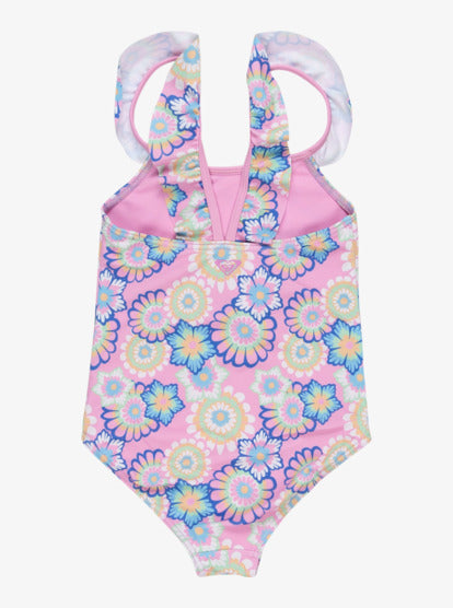 ROXY - Girls 2-7 Flower Party One Piece Swimsuit