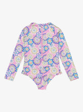 Load image into Gallery viewer, ROXY - Girls 2-7 Flower Party Long Sleeves One-Piece Rashguard
