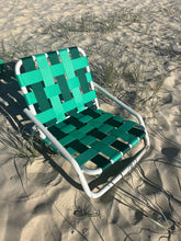 Load image into Gallery viewer, SALTY SHADOWS Green Recline Beach Chair
