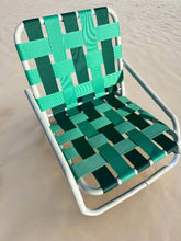 Load image into Gallery viewer, SALTY SHADOWS Green Recline Beach Chair
