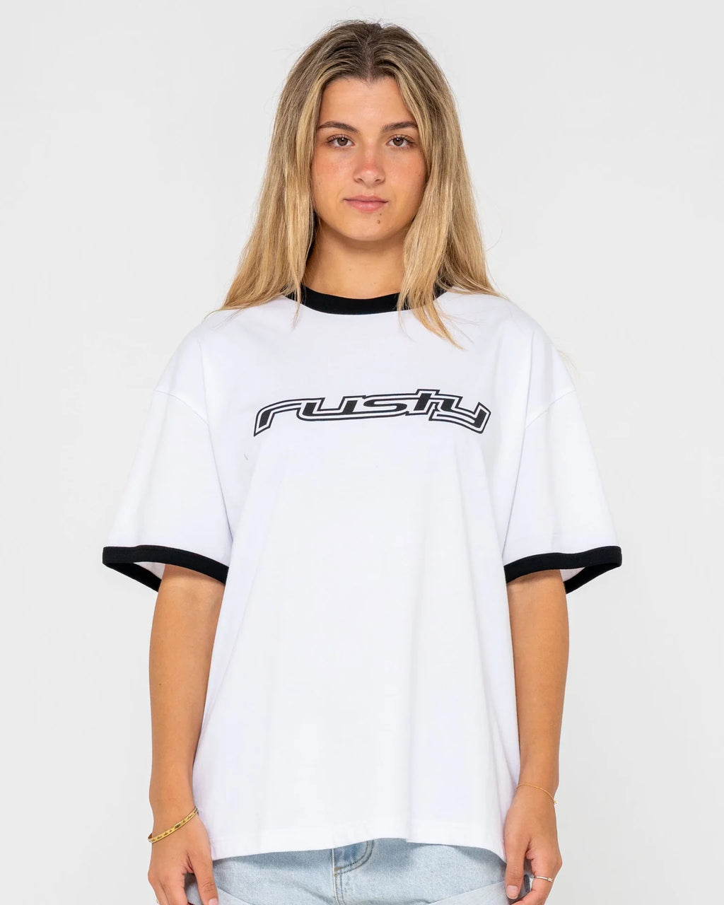 RUSTY Og Rusty Oversized Ringer Tee