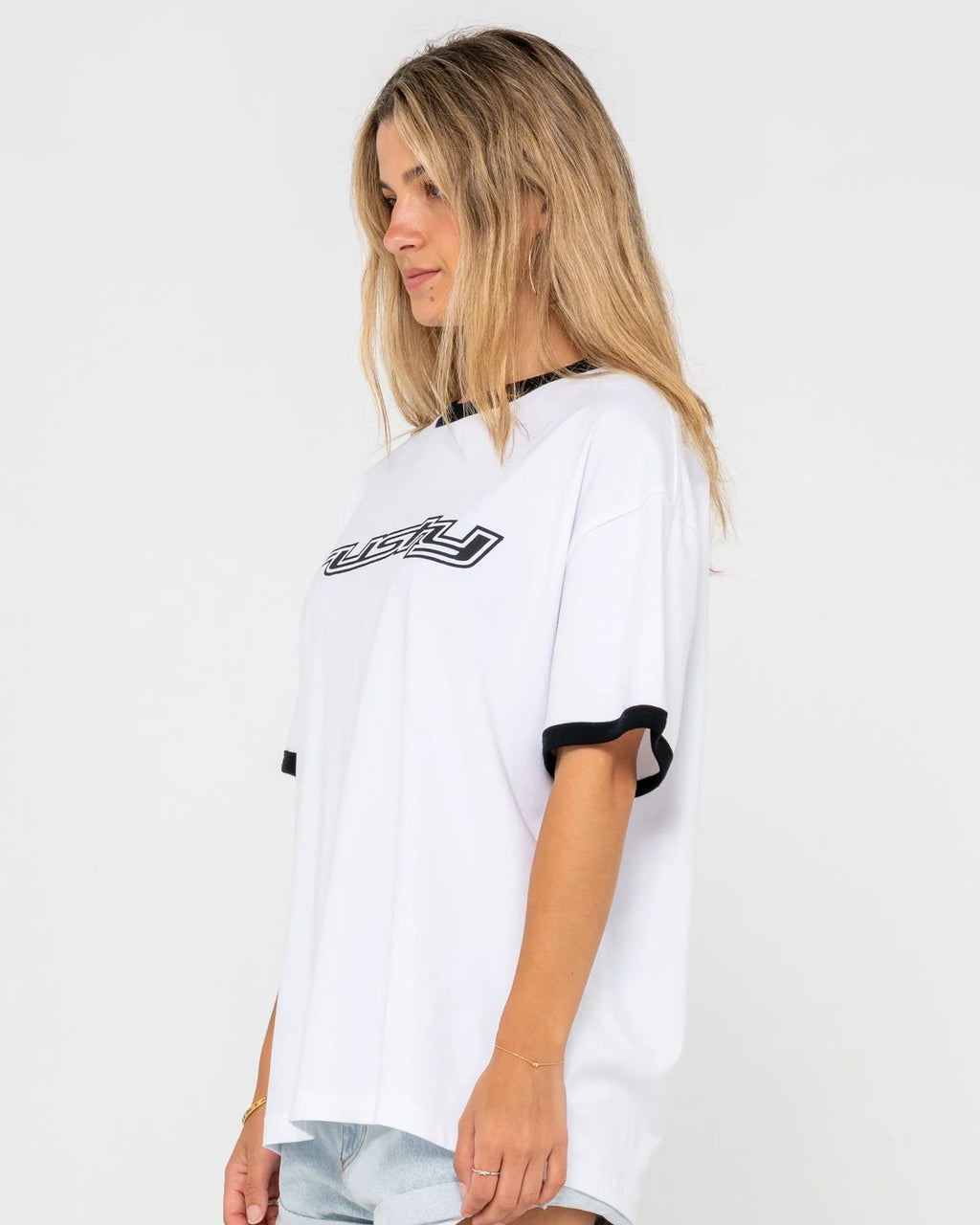 RUSTY Og Rusty Oversized Ringer Tee