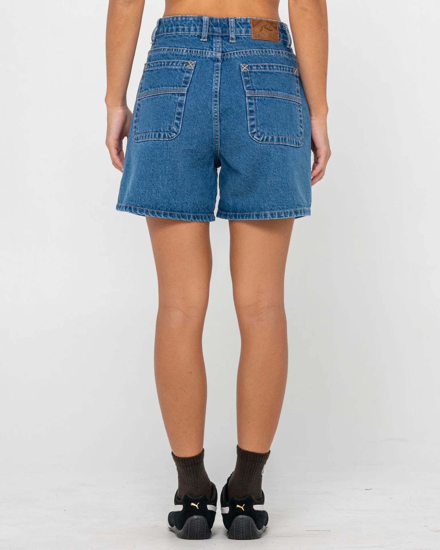 RUSTY Cyprus High Waisted Denim Short