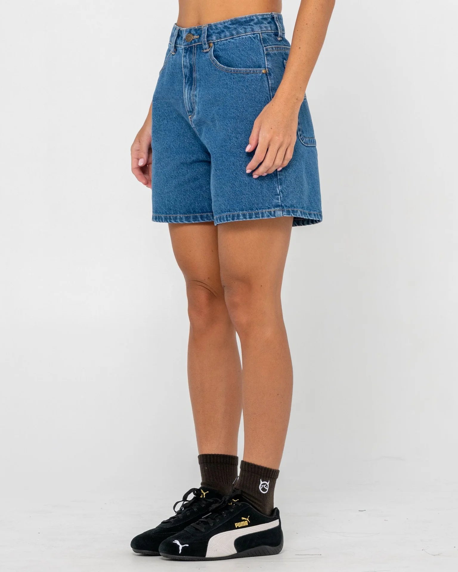 RUSTY Cyprus High Waisted Denim Short