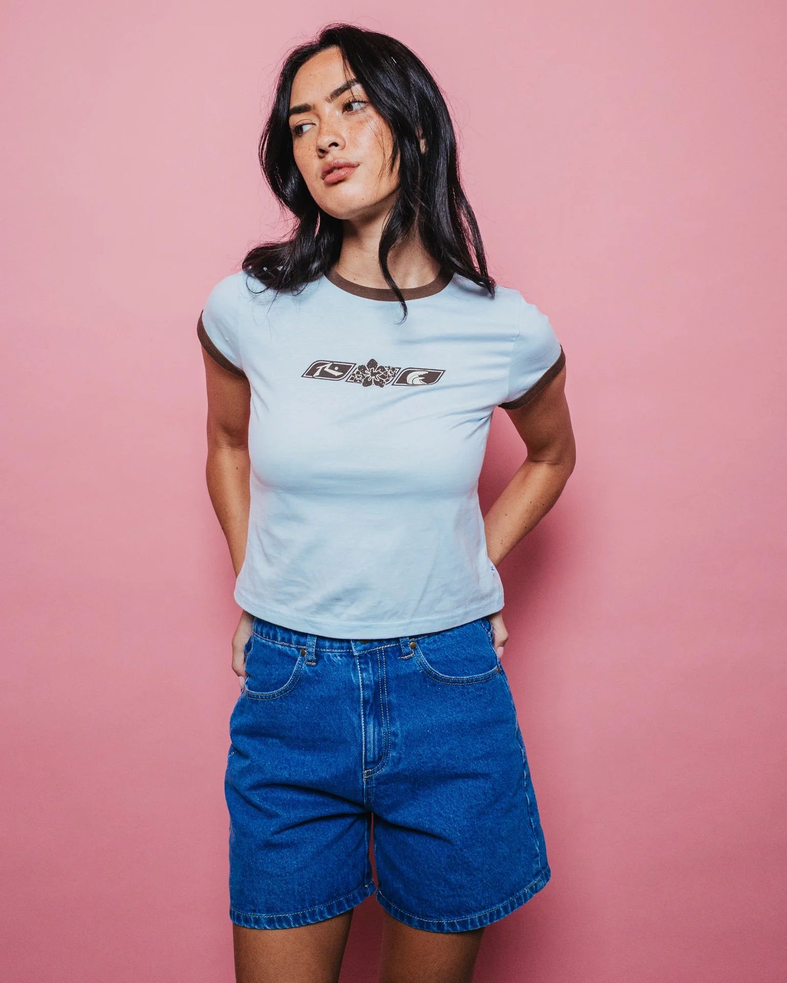 RUSTY Cyprus High Waisted Denim Short