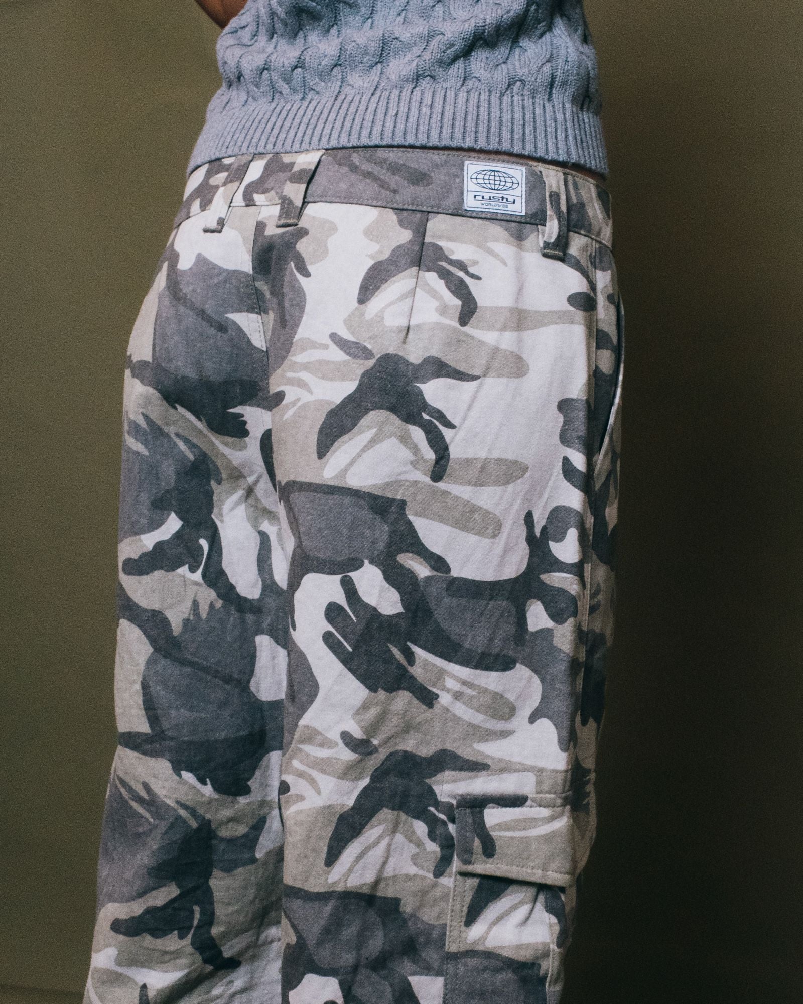 RUSTY Camo-mile Low Rise Cargo Pant