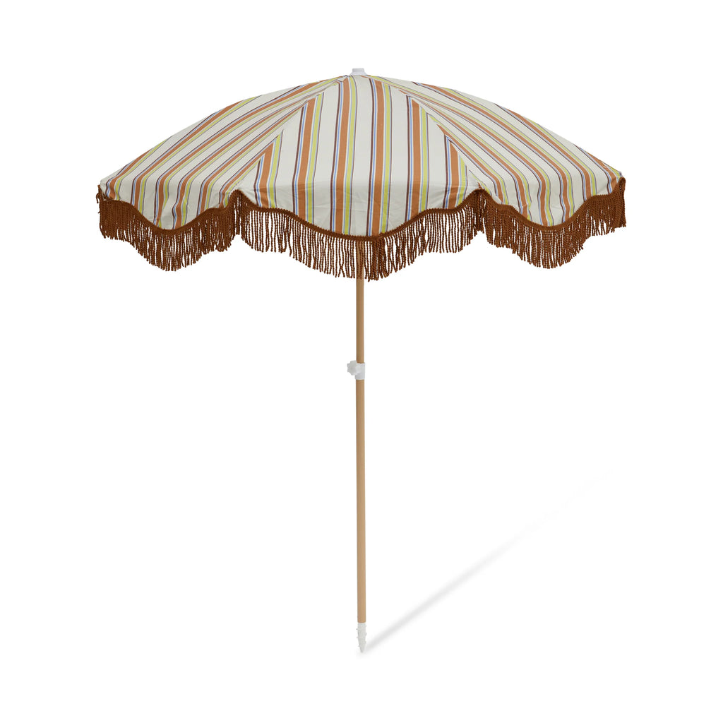 SALTY SHADOWS Vintage Stripe Beach Umbrella