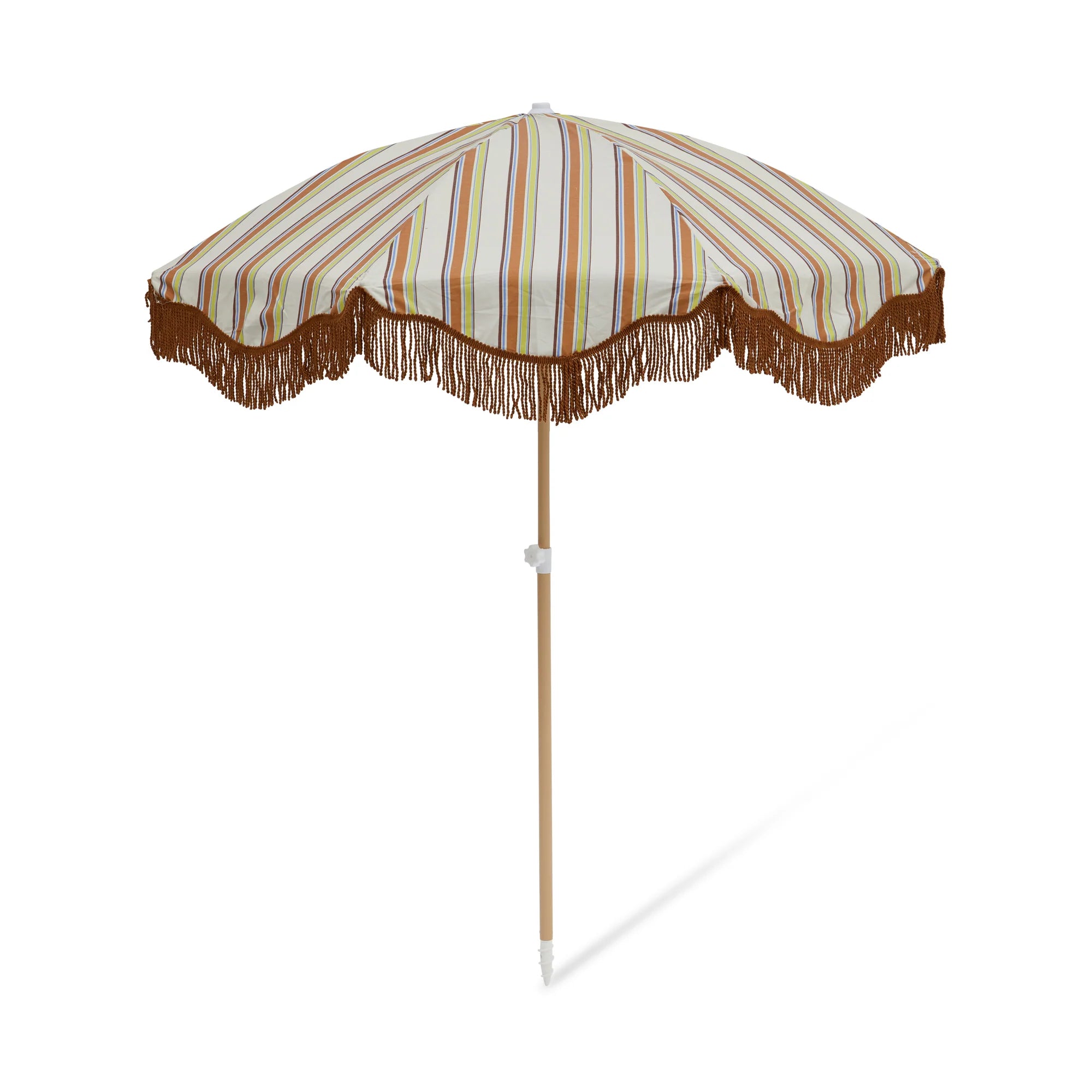 SALTY SHADOWS Vintage Stripe Beach Umbrella