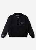 RIVVIA PROJECTS 1/2 ZIP POLAR FLEECE : BLACK BONE