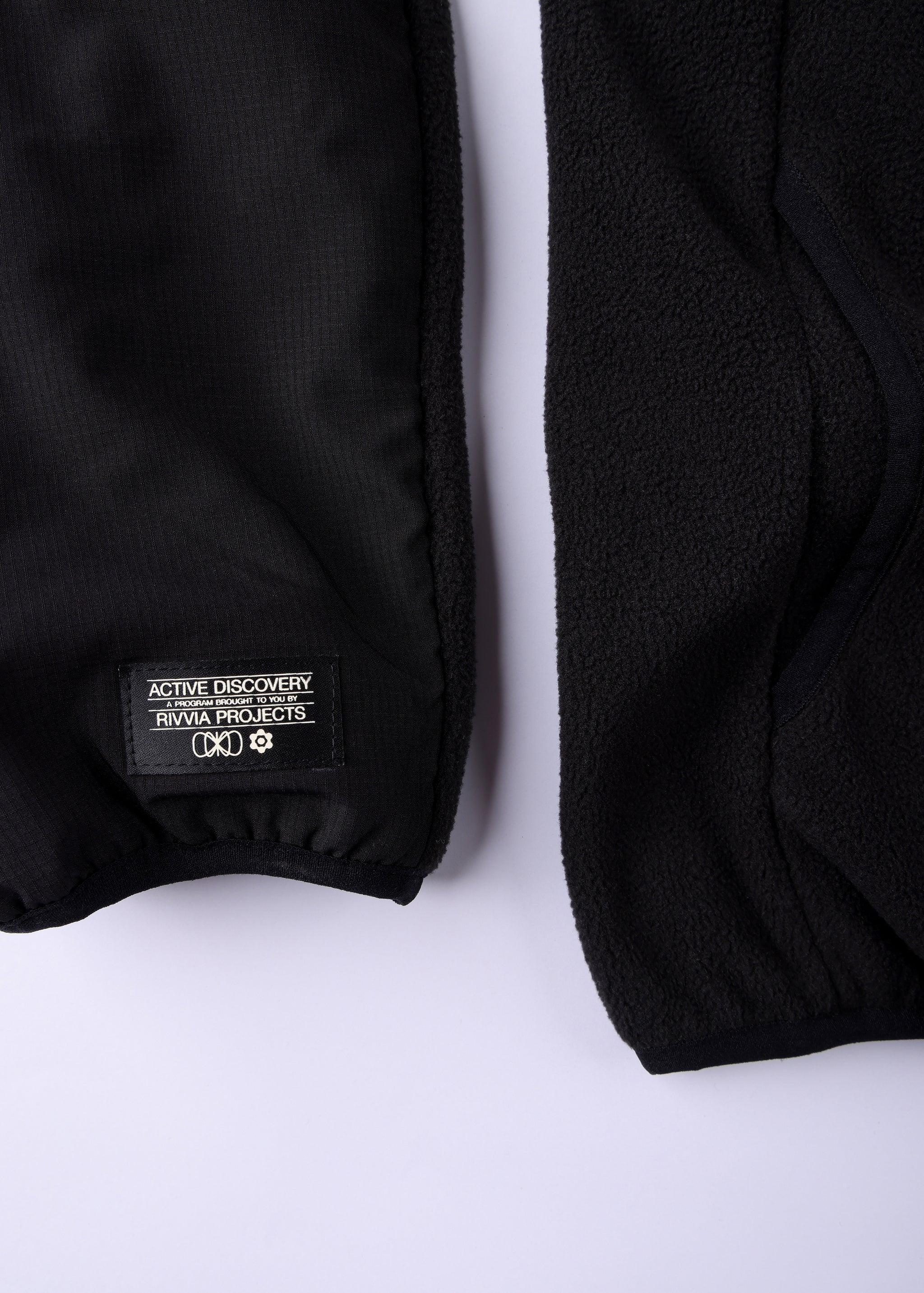 RIVVIA PROJECTS 1/2 ZIP POLAR FLEECE : BLACK BONE