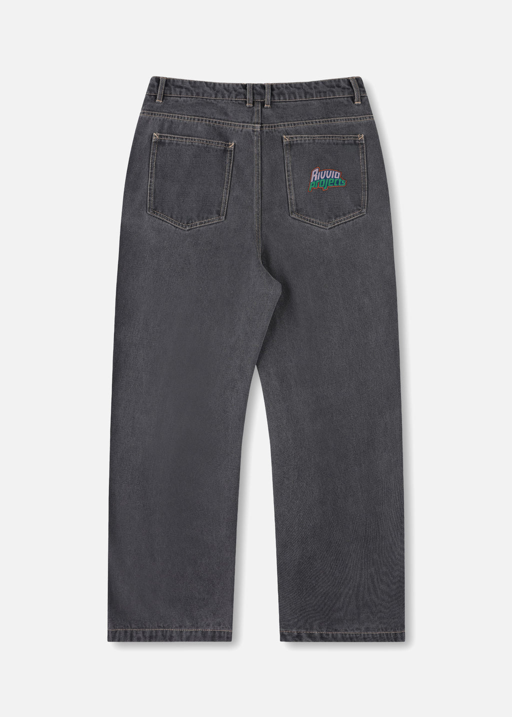 RIVVIA VV DENIM PANT - WORN BLACK