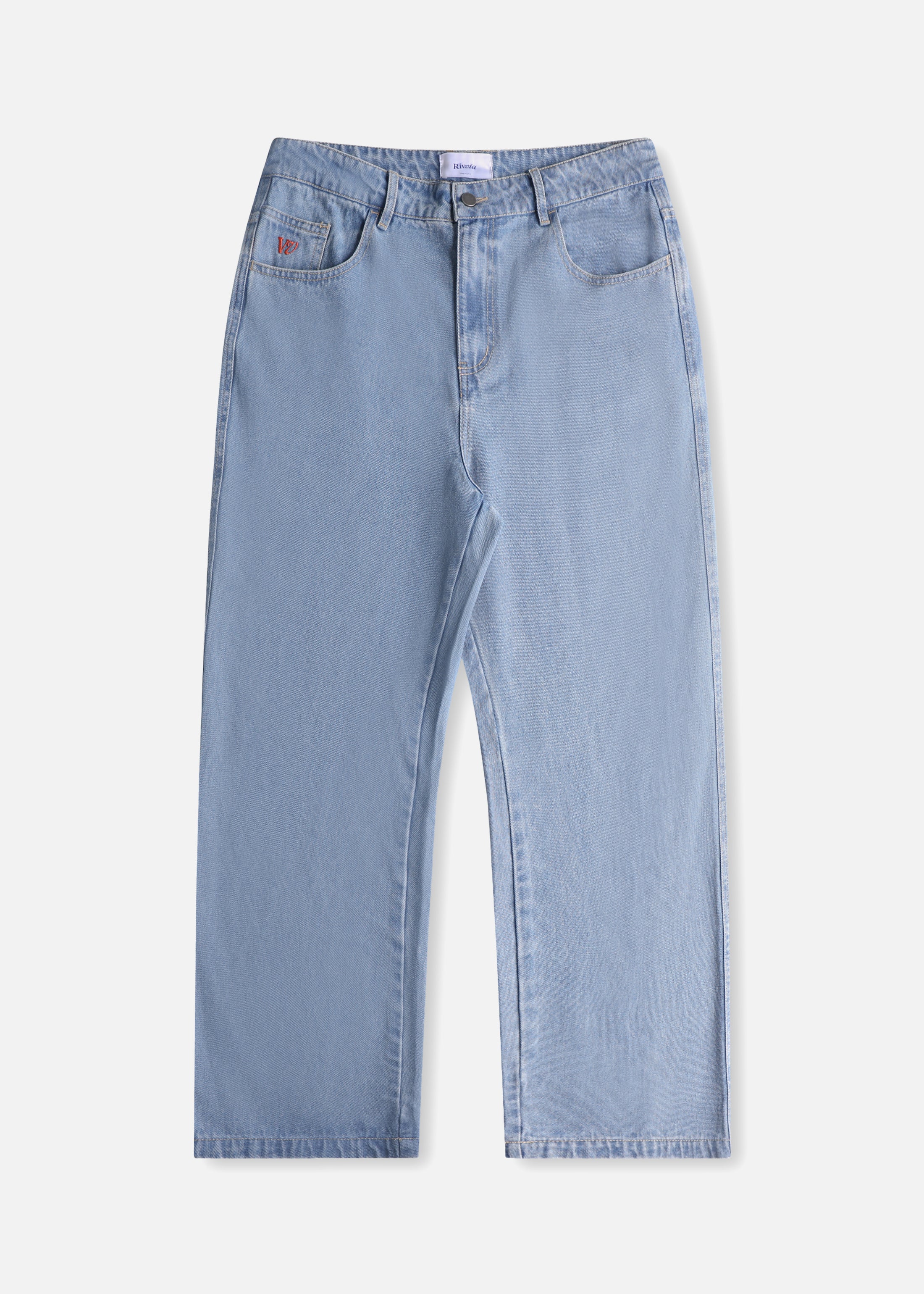 RIVVIA VV DENIM PANT - WORN BLUE