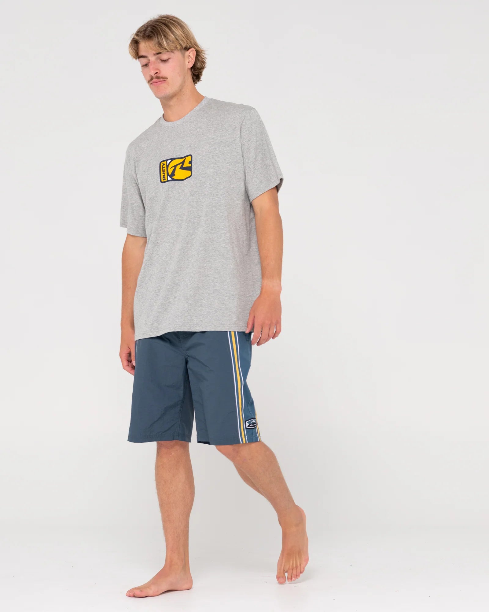 RUSTY V8 Nylon 21" Elastic Waist Boardshort
