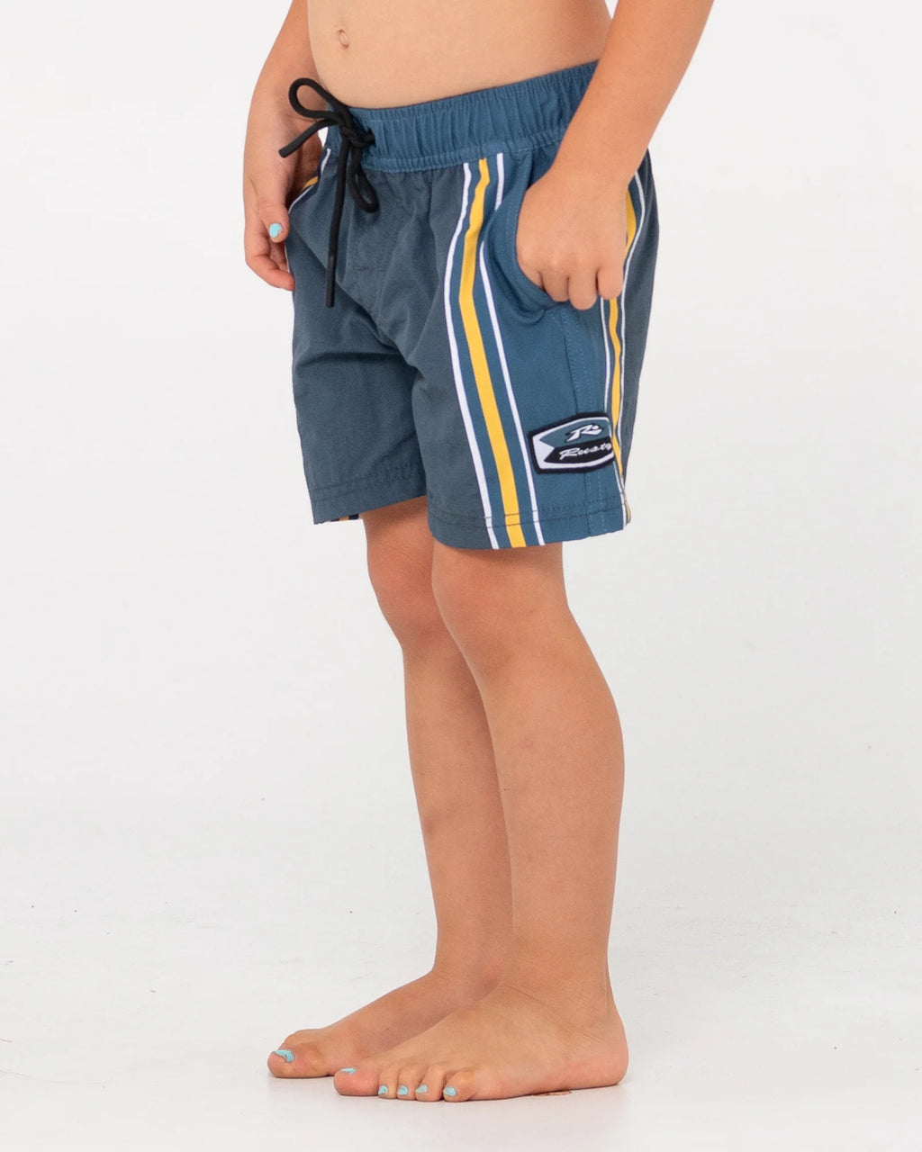 RUSTY V8 Nylon Elastic Waist Boardshort Runts