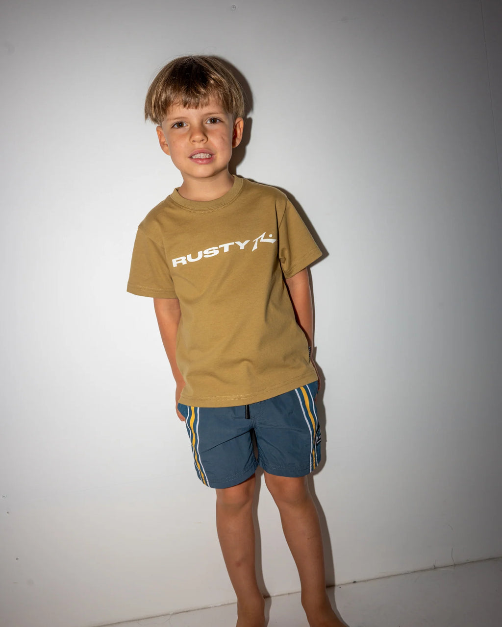 RUSTY V8 Nylon Elastic Waist Boardshort Runts