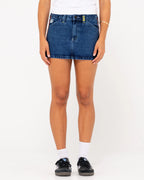 RUSTY Flip Mommy Low Rise Mini Denim Skirt