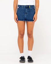 Load image into Gallery viewer, RUSTY Flip Mommy Low Rise Mini Denim Skirt
