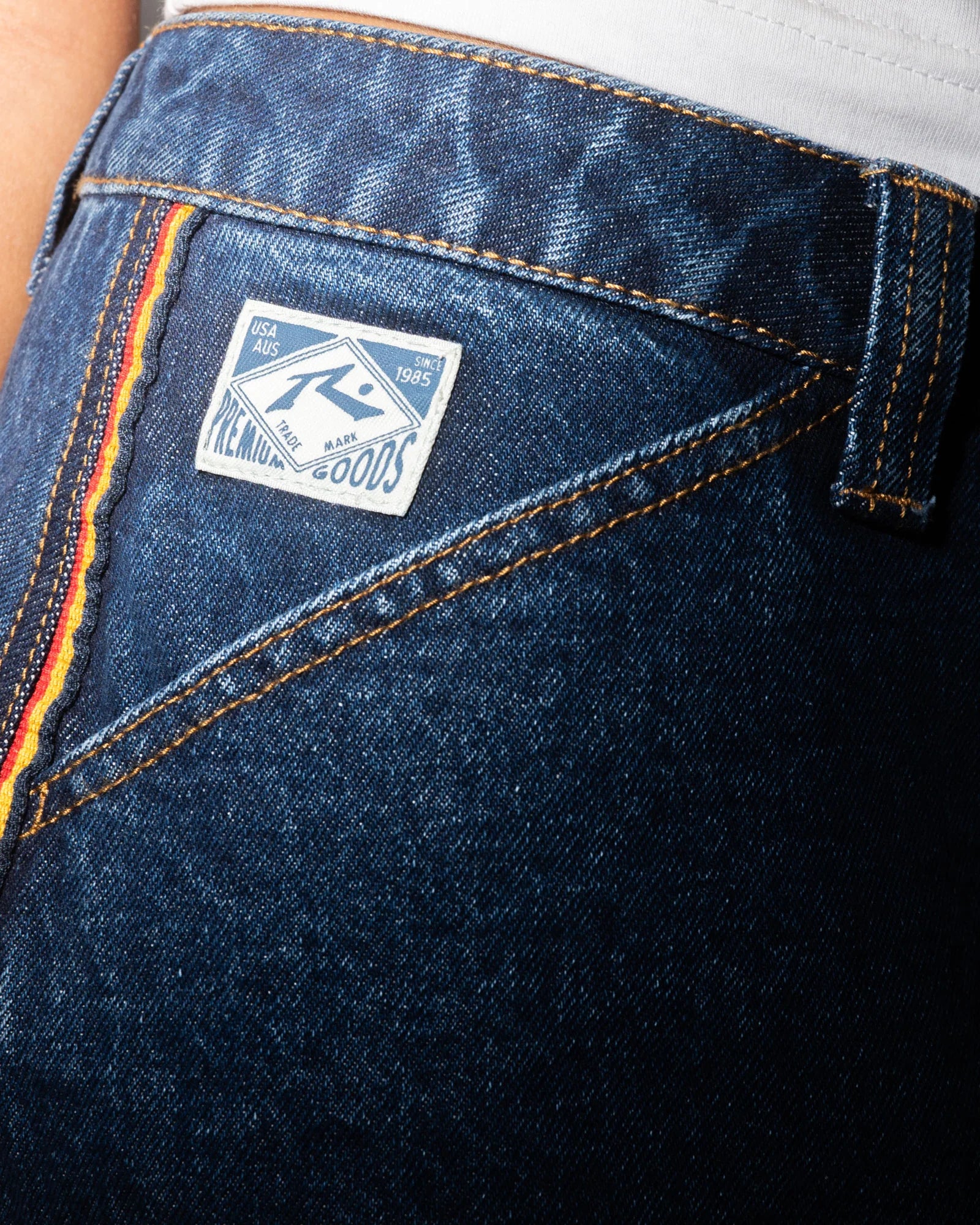 RUSTY Flip Mommy Low Rise Mini Denim Skirt