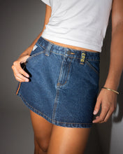 Load image into Gallery viewer, RUSTY Flip Mommy Low Rise Mini Denim Skirt
