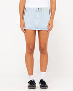 RUSTY Flip Mommy Low Rise Mini Denim Skirt