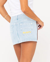 Load image into Gallery viewer, RUSTY Flip Mommy Low Rise Mini Denim Skirt
