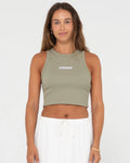 RUSTY Rusty Contrast Racer Tank