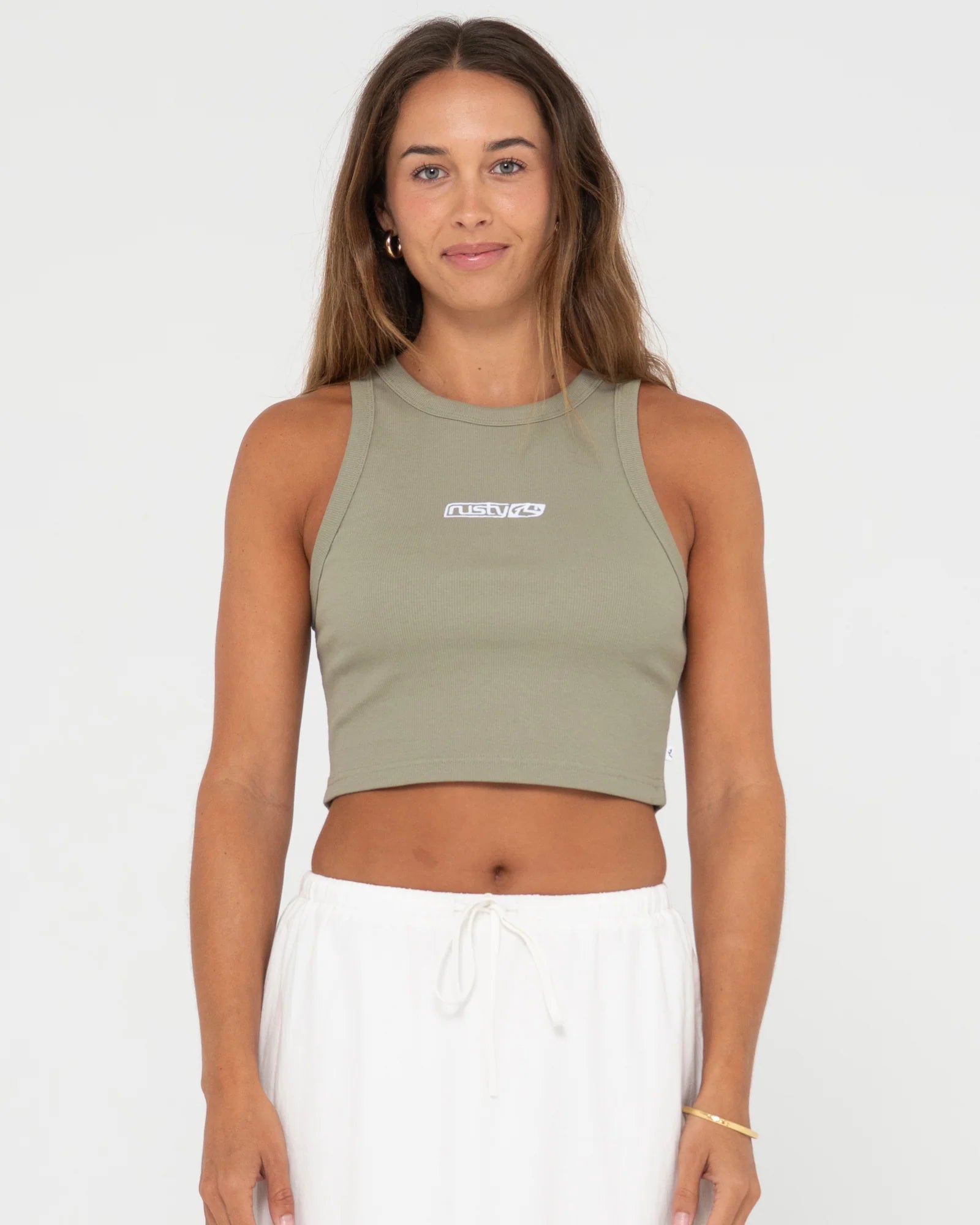 RUSTY Rusty Contrast Racer Tank