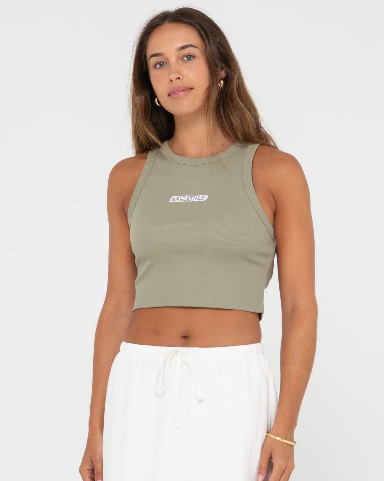 RUSTY Rusty Contrast Racer Tank