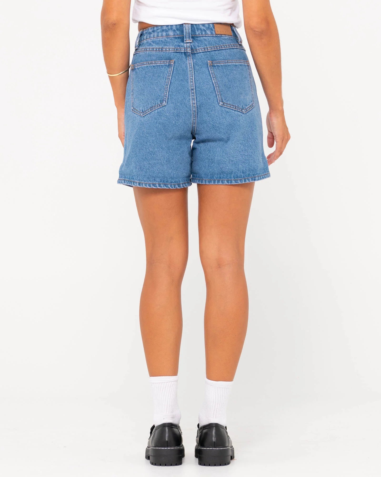 RUSTY Cyprus High Waisted Denim Short