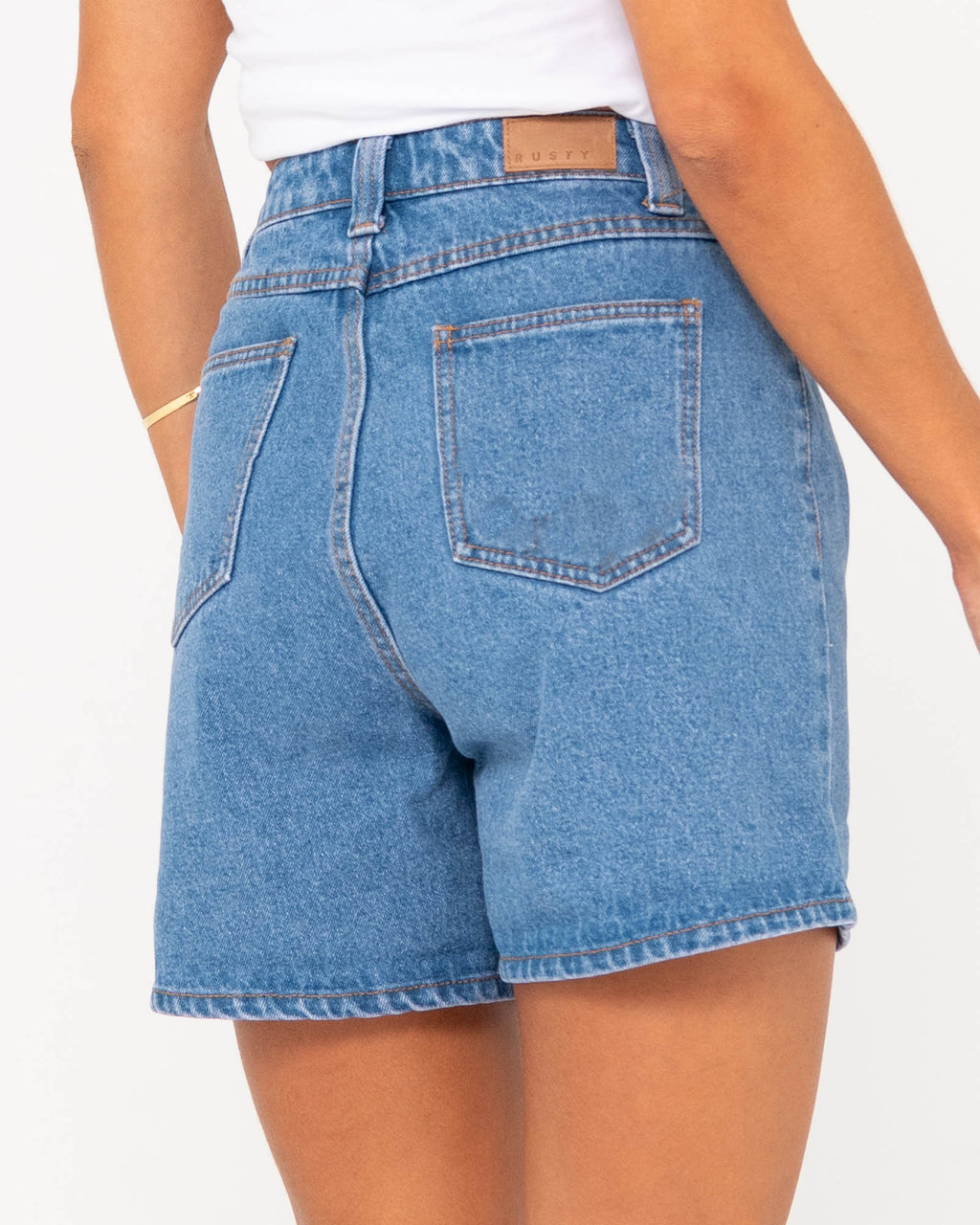 RUSTY Cyprus High Waisted Denim Short