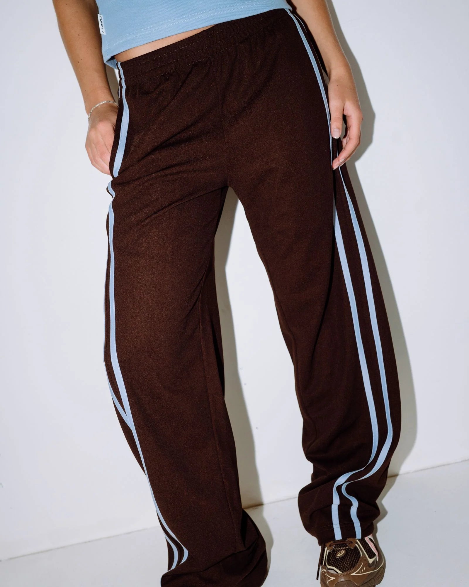 RUSTY Bronson Side Stripe Low Rise Trackpant