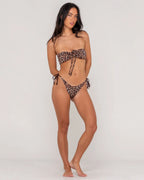 RUSTY Lennie Leopard Bandeau Bikini Top