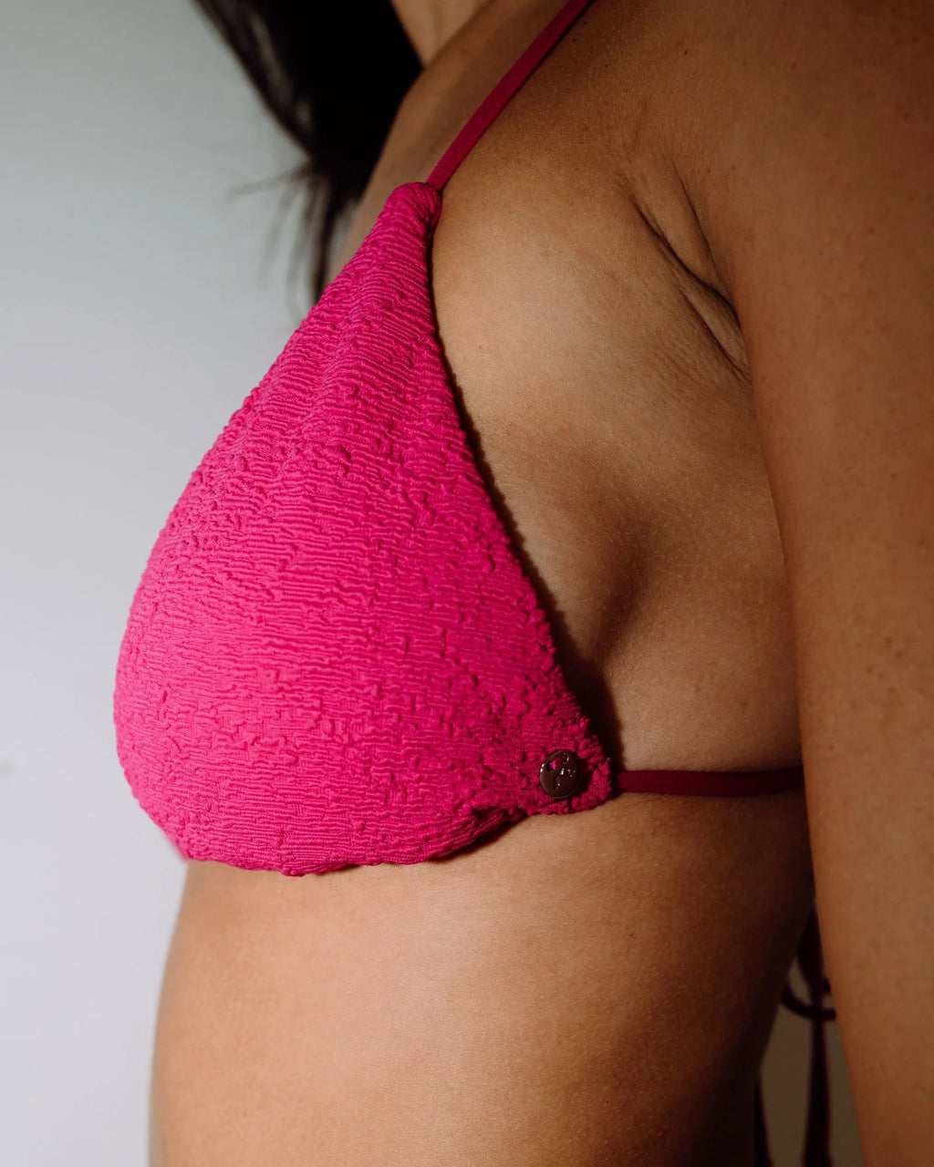 RUSTY Sandalwood Ring Triangle Bikini Top
