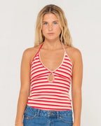 RUSTY Emma Cut Out Halter Neck Top
