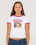 RUSTY Bonnes Vacances Ringer Baby Tee