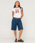 RUSTY Bonnes Vacances Ringer Baby Tee