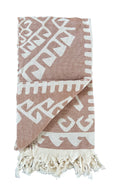 SALTY SHADOWS Brown Aztec Turkish Towel