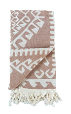SALTY SHADOWS Brown Aztec Turkish Towel