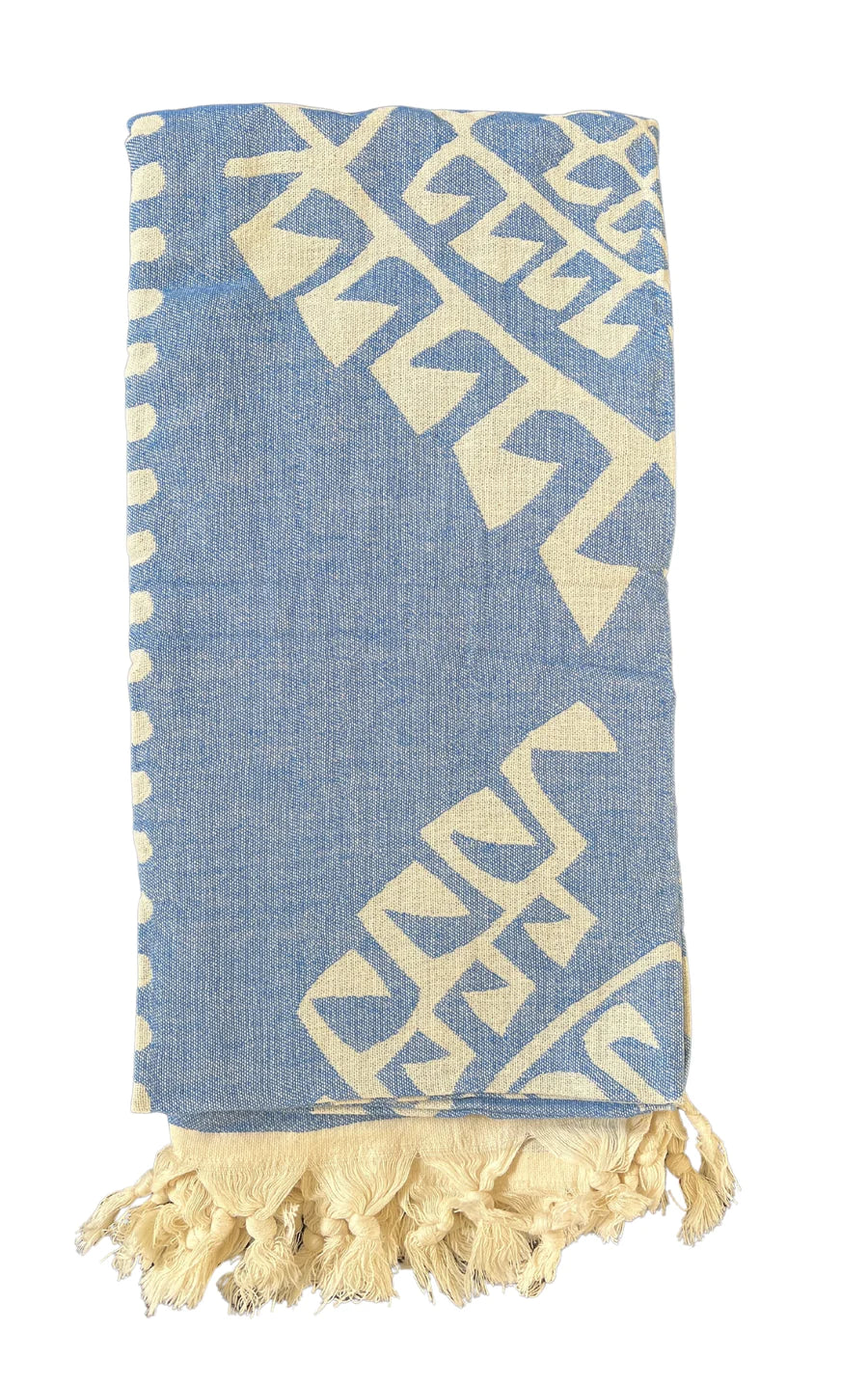 SALTY SHADOWS - Blue Aztec Turkish Towel