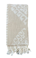 SALTY SHADOWS Beige Aztec Turkish Towel