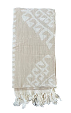 SALTY SHADOWS Beige Aztec Turkish Towel