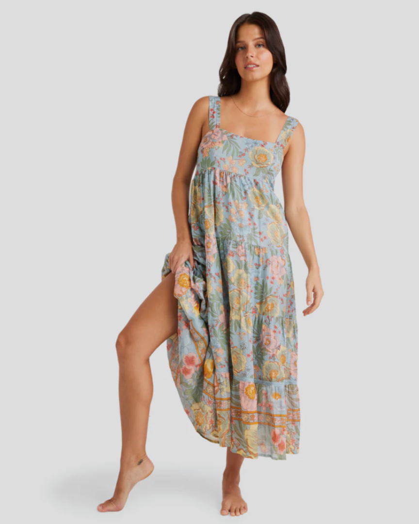 BILLABONG Womens Lost Cove Shine On Midi Dress